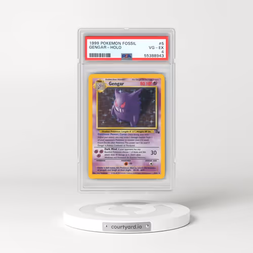 1999 Pokémon Fossil #5 Gengar - Holo (PSA 4 VG-EX)