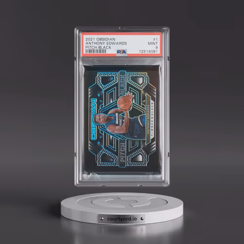 2021 Panini Obsidian Pitch Black #1 Anthony Edwards (PSA 9 MINT)