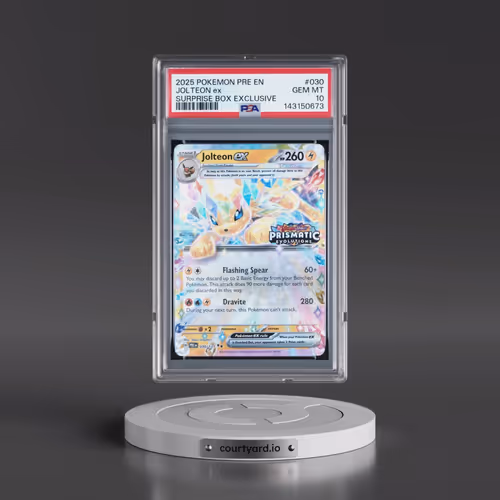 2025 Pokémon Pre EN-Prismatic Evolutions #030 Jolteon EX - Holo Surprise Box Exclusive (PSA 10 GEM M