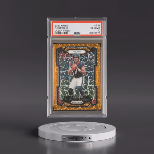 2023 Panini Prizm #339 CJ Stroud - Lazer Prizm (PSA 10 GEM MINT)