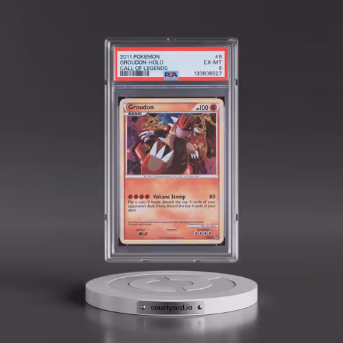 2011 Pokémon Call of Legends #6 Groudon - Holo (PSA 6 EX-MT)
