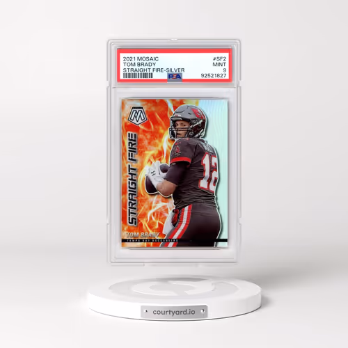 2021 Panini Mosaic Straight Fire #SF2 Tom Brady - Silver (PSA 9 MINT)