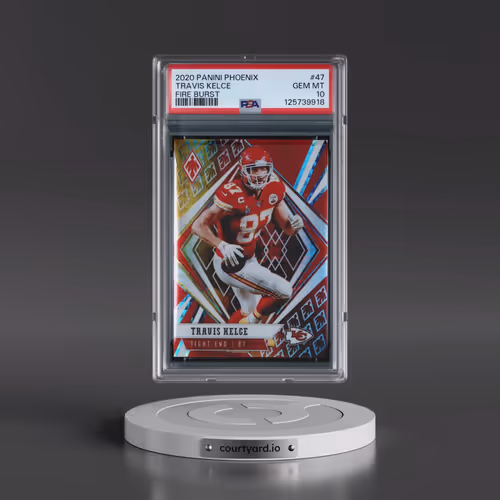 2020 Panini Phoenix #47 Travis Kelce - Fire Burst (PSA 10 GEM MINT)
