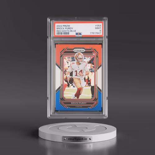 2022 Panini Prizm #353 Brock Purdy - Red/White/Blue (PSA 9 MINT)