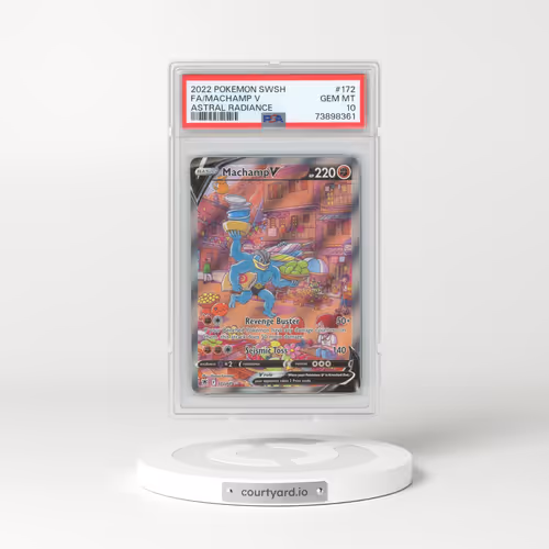 2022 Pokémon Sword & Shield Astral Radiance #172 Machamp V - Holo Full Art (PSA 10 GEM MINT)