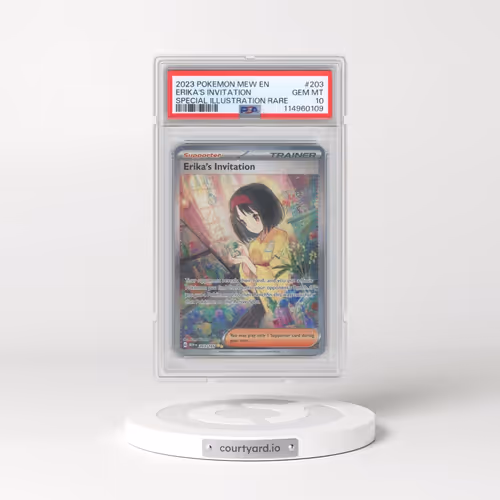 2023 Pokémon Mew EN-151 #203 Erika's Invitation - Special Illustration Rare (PSA 10 GEM MINT)