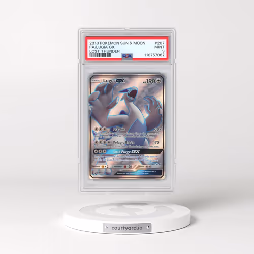 2018 Pokémon Sun & Moon Lost Thunder #207 Lugia GX - Holo Full Art (PSA 9 MINT)