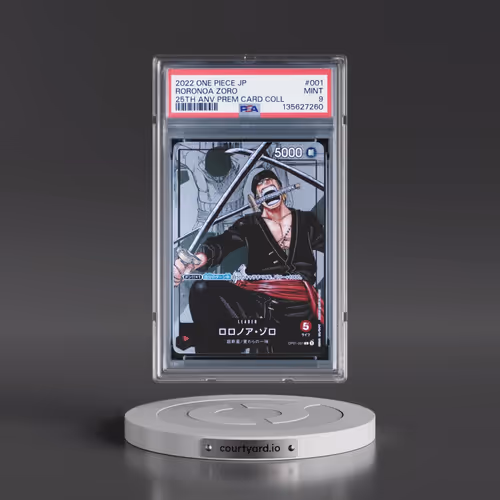2022 One Piece Japanese 25th Anniversary Premium Card Collection #001 Roronoa Zoro (PSA 9 MINT)