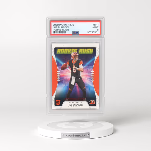 2020 Panini Rookies & Stars Rookie Rush #RR1 Joe Burrow (PSA 9 MINT)