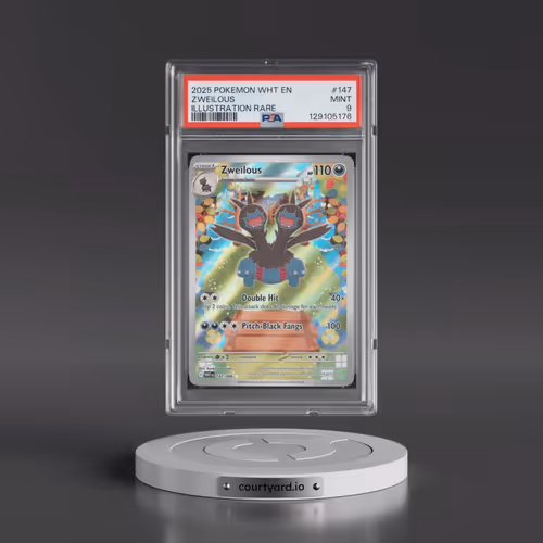 2025 Pokémon Wht EN-White Flare #147 Zweilous - Illustration Rare (PSA 9 MINT)