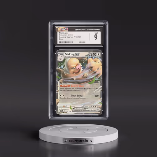2024 Pokémon Ssp EN-Surging Sparks #147 Slaking EX - Holo (CGC 9 MINT)
