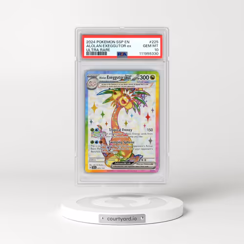 2024 Pokémon Ssp EN-Surging Sparks #225 Alolan Exeggutor EX - Holo Ultra Rare (PSA 10 GEM MINT)