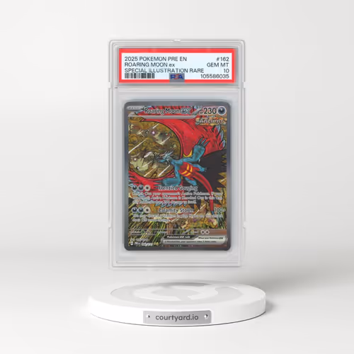 2025 Pokémon Pre EN-Prismatic Evolutions #162 Roaring Moon EX - Holo Special Illustration Rare (PSA 10 GEM MINT)