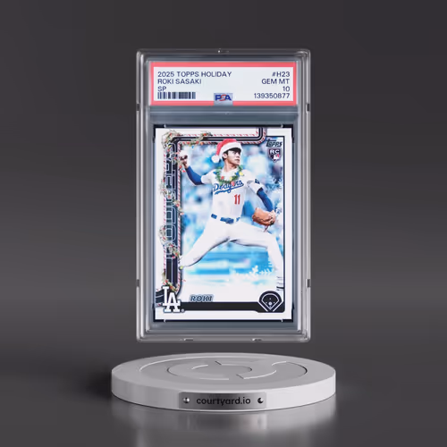 2025 Topps Holiday #H23 Roki Sasaki - SP (PSA 10 GEM MINT)