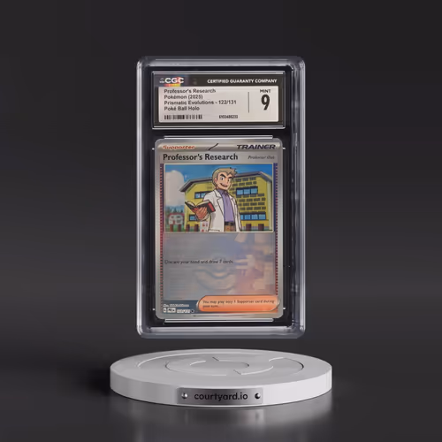 2024 Prismatic Evolutions - PRE EN #122/131 Professor's Research - Poké Ball Holo (CGC 9 MINT)