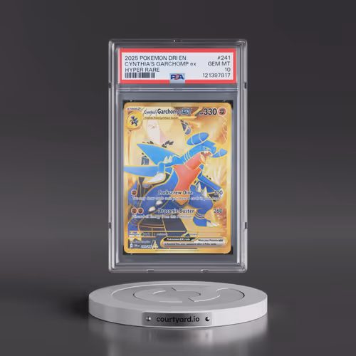 2025 Pokémon Dri EN-Destined Rivals #241 Cynthia's Garchomp EX - Holo Hyper Rare (PSA 10 GEM MINT)