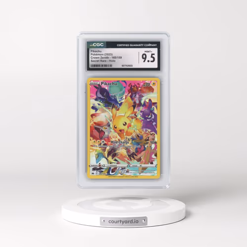 2023 Crown Zenith #160/159 Pikachu - Secret Rare Holo (CGC 9.5 MINT+)