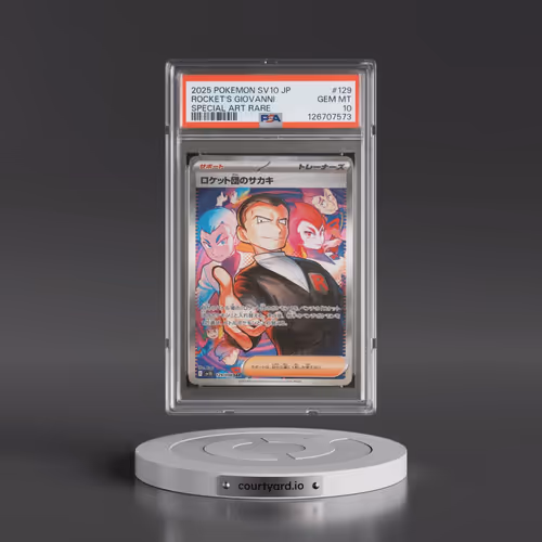 2025 Pokémon SV10-Glory of Team Rocket #129 Team Rocket's Giovanni - Special Art Rare (PSA 10 GEM MI