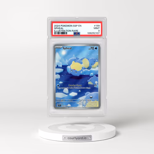 2024 Pokémon Ssp EN-Surging Sparks #199 Spheal - Illustration Rare (PSA 9 MINT)