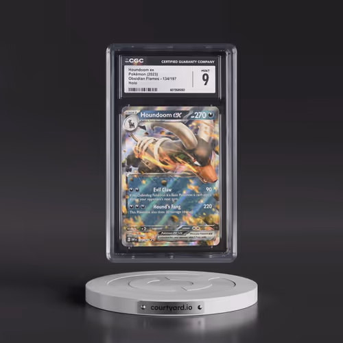 2023 Pokémon Obf EN-Obsidian Flames #134 Houndoom EX - Holo (CGC 9 MINT)