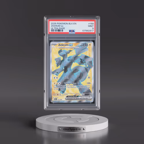 2025 Pokémon Blk EN-Black Bolt #158 Zekrom EX - Holo Ultra Rare (PSA 9 MINT)