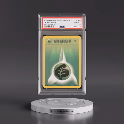 2000 Pokémon Neo Genesis #108 Grass Energy - 1st Edition (PSA 8 NM-MT)