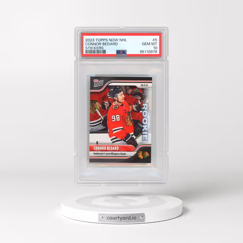 2023 Topps Now NHL Stickers #5 Connor Bedard (PSA 10 GEM MINT)
