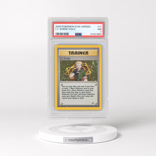 2000 Pokémon Gym Heroes #17 LT. Surge - Holo (PSA 7 NM)