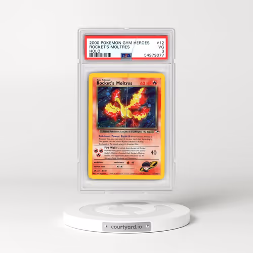 2000 Pokémon Gym Heroes #12 Rocket's Moltres - Holo (PSA 3 VG)