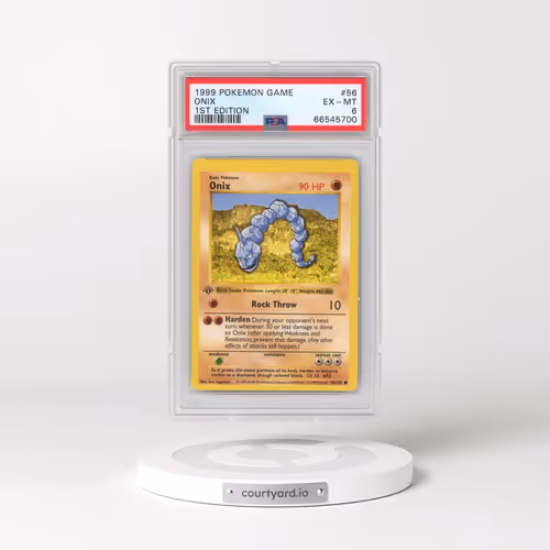 1999 Pokémon Game #56 Onix - 1st Edition (PSA 6 EX-MT)