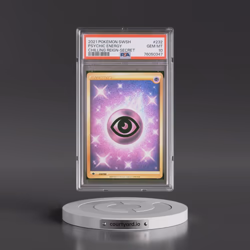 2021 Pokémon Sword & Shield Chilling Reign #232 Psychic Energy - Secret (PSA 10 GEM MINT)