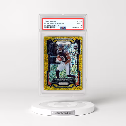 2023 Panini Prizm #314 Roschon Johnson - Gold Sparkle (PSA 9 MINT)
