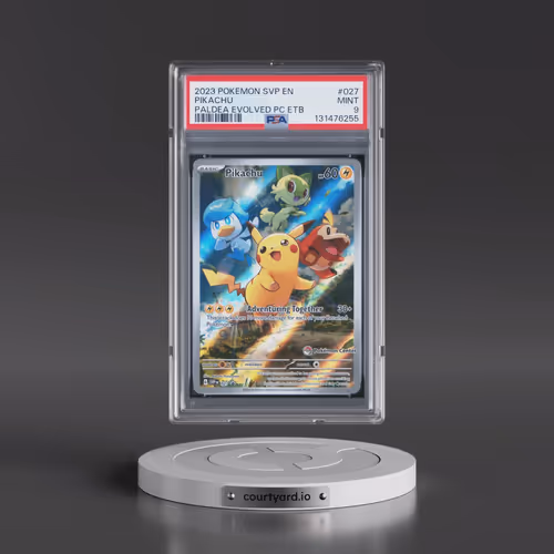 2023 Pokémon Svp EN-SV Black Star Promo #027 Pikachu - Paldea Evolved Pokemon Center Elite Trainer B