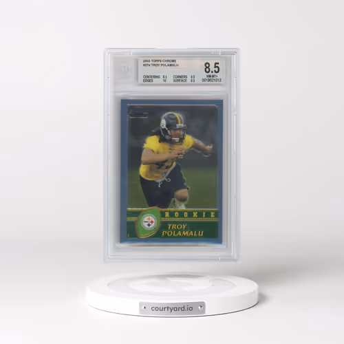 2003 Topps Chrome #274 Troy Polamalu (BGS 8.5 NM-MT+)