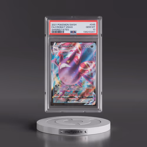 2021 Pokémon Sword & Shield Shining Fates #045 Crobat Vmax - Full Art (PSA 10 GEM MINT)