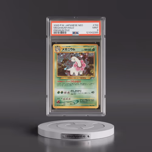 2000 Pokémon Neo #154 Meganium - Holo Premium File (PSA 9 MINT)