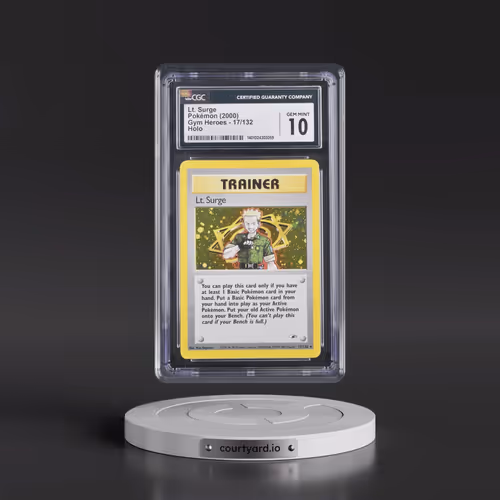 2000 Gym Heroes #17/132 Lt. Surge - Holo (CGC 10 GEM MINT)