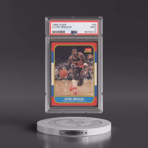 1986 Fleer #26 Clyde Drexler (PSA 9 MINT)