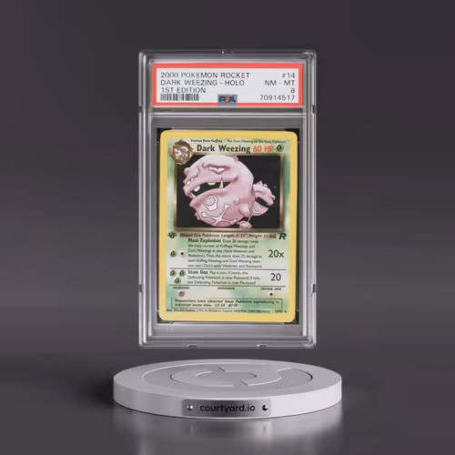 2000 Pokémon Rocket #14 Dark Weezing - 1st Edition Holo (PSA 8 NM-MT)