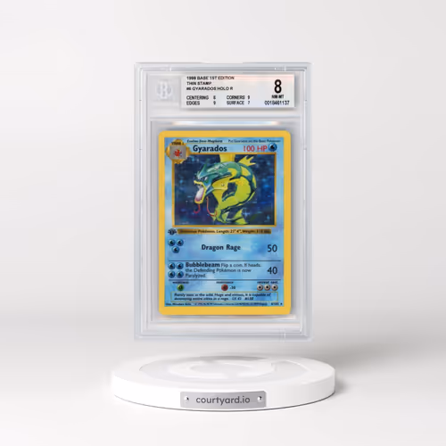 1999 Base Set #6 Gyarados - 1st Edition Holo (BGS 8 NM-MT)