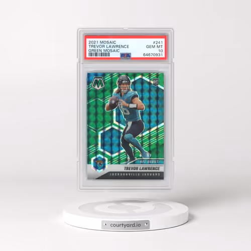 2021 Panini Mosaic #241 Trevor Lawrence - Green Mosaic (PSA 10 GEM MINT)
