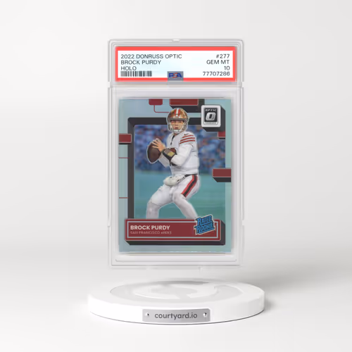 2022 Panini Donruss Optic #277 Brock Purdy - Holo (PSA 10 GEM MINT)