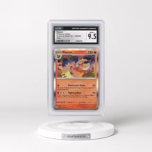 2023 Scarlet & Violet 151 - MEW EN #136/165 Flareon - Holo (CGC 9.5 MINT+)