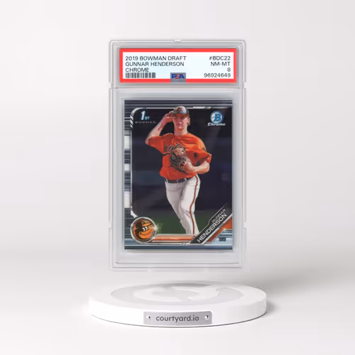 2019 Bowman Draft #BDC22 Gunnar Henderson - Chrome (PSA 8 NM-MT)