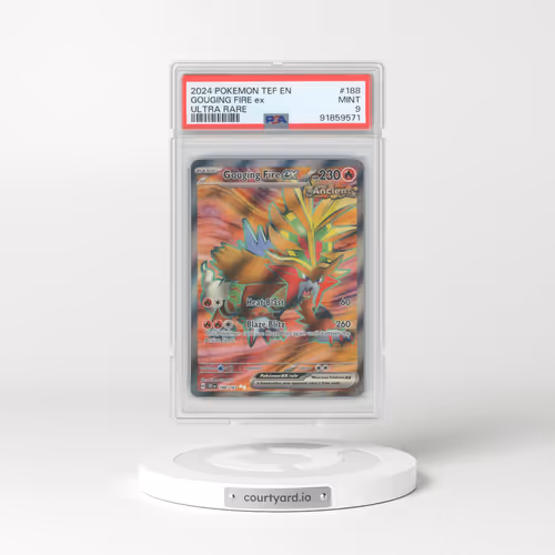 2024 Temporal Forces #188 Gouging Fire EX - Full Art Holo (PSA 9 MINT)