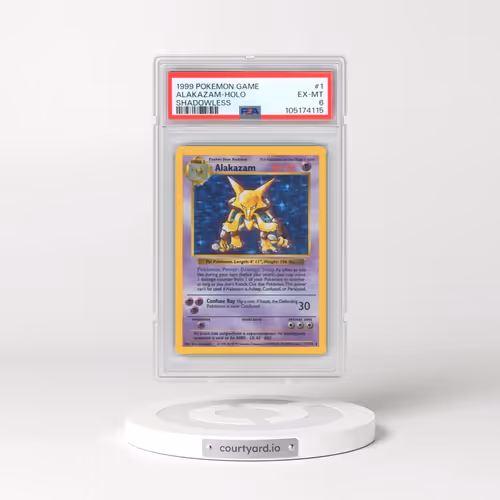 1999 Pokémon Game #1 Alakazam - Holo Shadowless (PSA 6 EX-MT)