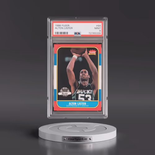 1986 Fleer #64 Alton Lister (PSA 9 MINT)