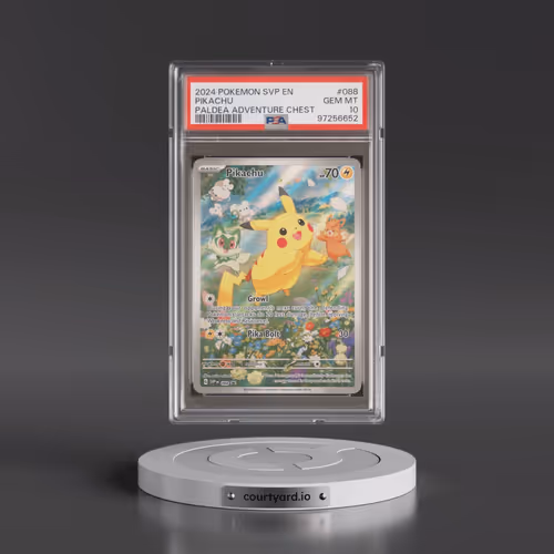 2024 Pokémon Svp EN-SV Black Star Promo #088 Pikachu - Paldea Adventure Chest (PSA 10 GEM MINT)