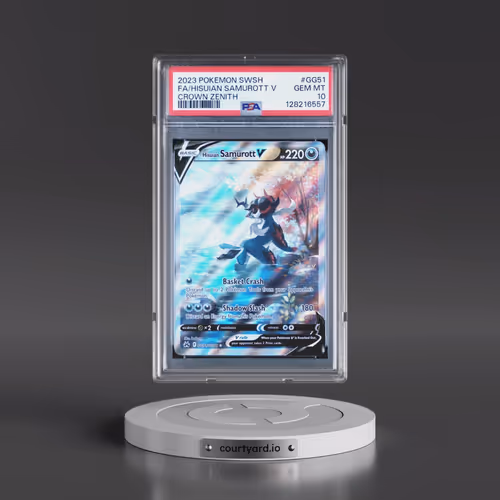 2023 Pokémon Sword and Shield Crown Zenith #GG51 Hisuian Samurott V - Holo Full Art (PSA 10 GEM MINT