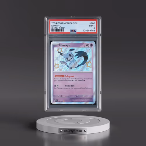 2024 Pokémon Paf EN-Paldean Fates #160 Mimikyu - Shiny Rare (PSA 9 MINT)
